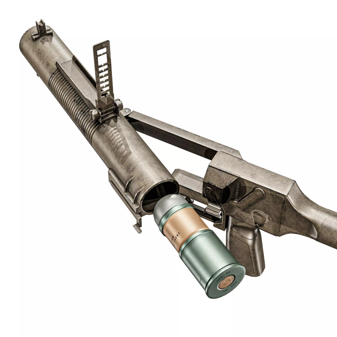 SingaPore CIS Grenade Launcher 3D Model – Low Poly PBR Game Asset, FBX - View 15