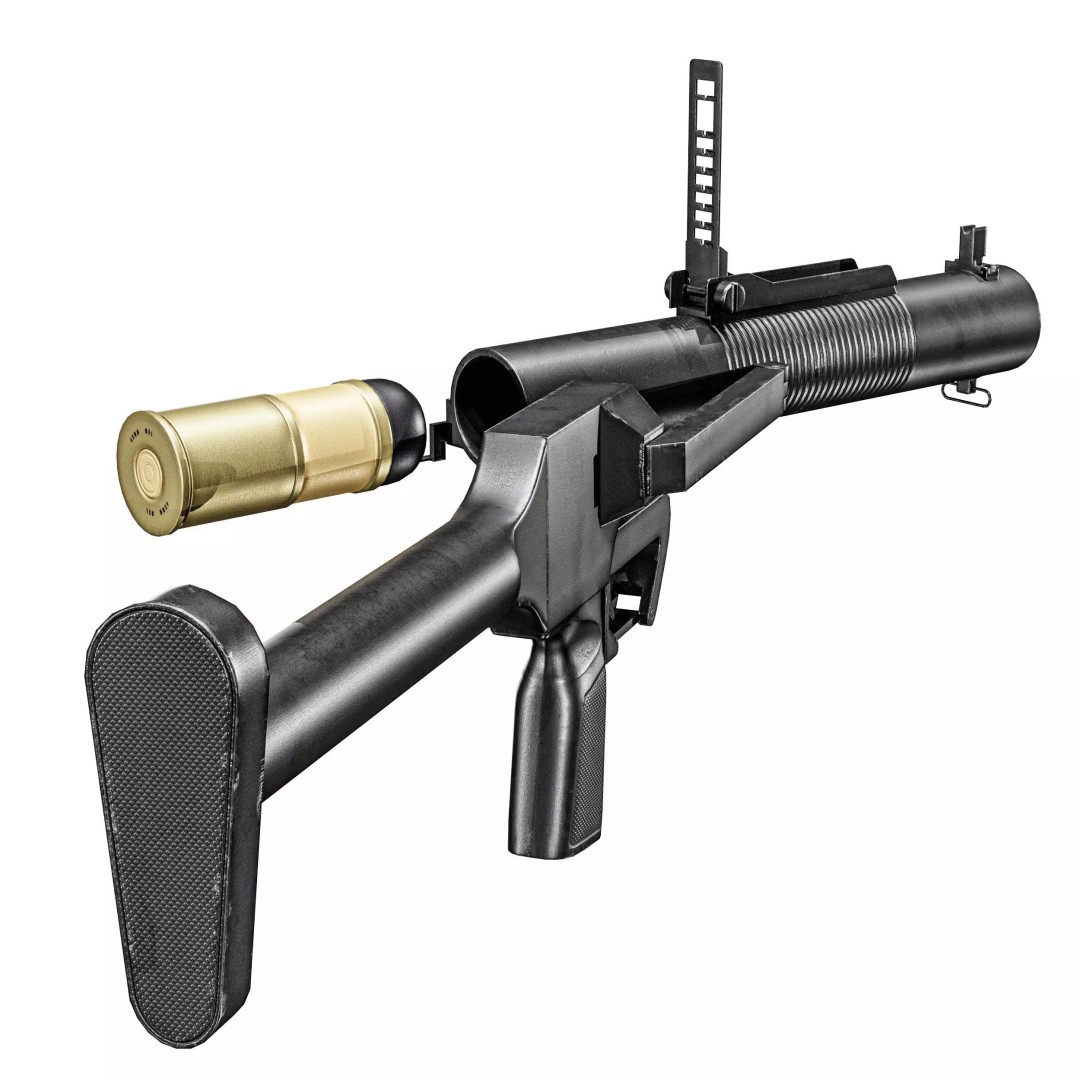 SingaPore CIS Grenade Launcher 3D Model – Low Poly PBR Game Asset, FBX - View 18