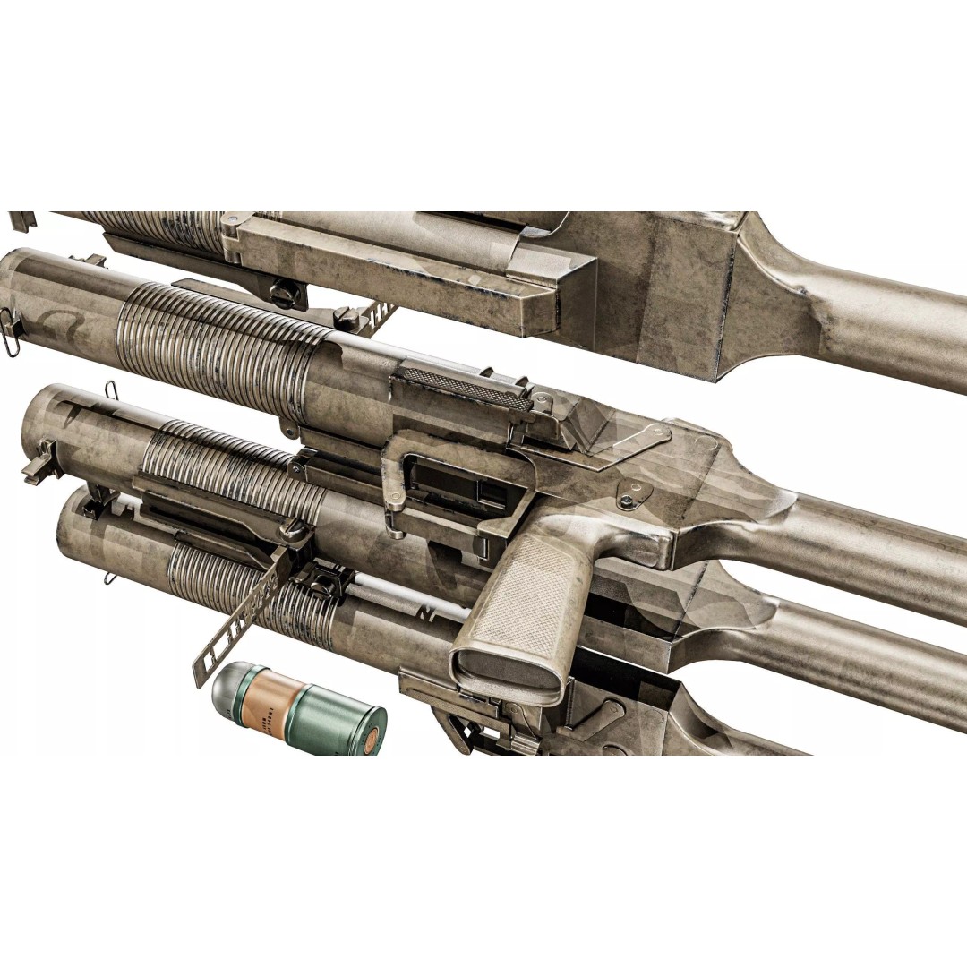 SingaPore CIS Grenade Launcher 3D Model – Low Poly PBR Game Asset, FBX - View 19