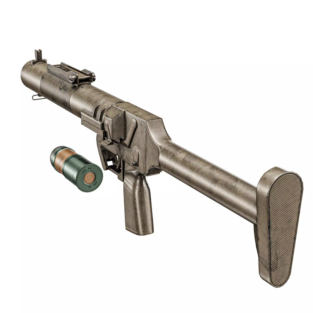 SingaPore CIS Grenade Launcher 3D Model – Low Poly PBR Game Asset, FBX - View 21