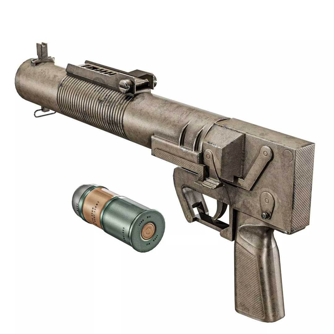 SingaPore CIS Grenade Launcher 3D Model – Low Poly PBR Game Asset, FBX - View 27