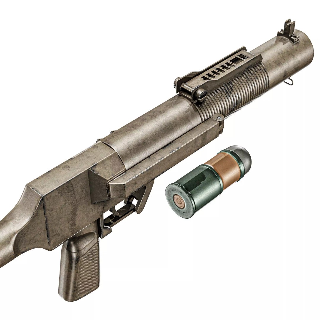 SingaPore CIS Grenade Launcher 3D Model – Low Poly PBR Game Asset, FBX - View 29