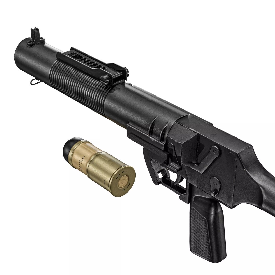 SingaPore CIS Grenade Launcher 3D Model – Low Poly PBR Game Asset, FBX - View 32