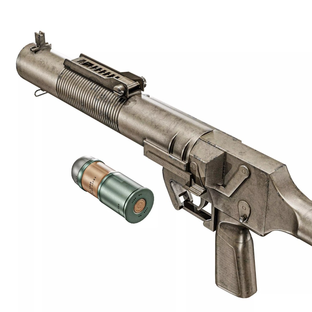 SingaPore CIS Grenade Launcher 3D Model – Low Poly PBR Game Asset, FBX - View 35