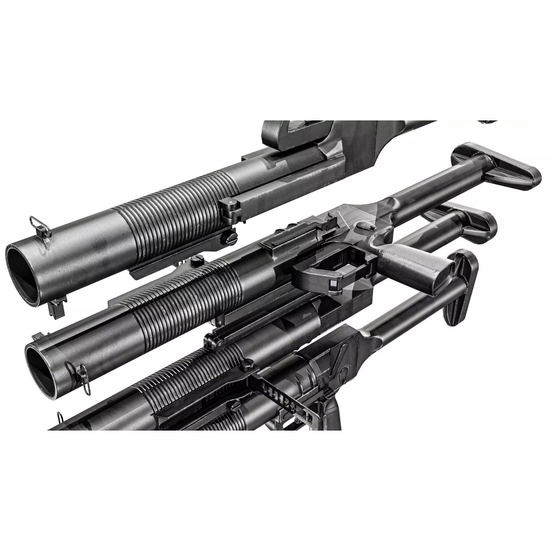SingaPore CIS Grenade Launcher 3D Model – Low Poly PBR Game Asset, FBX - View 36