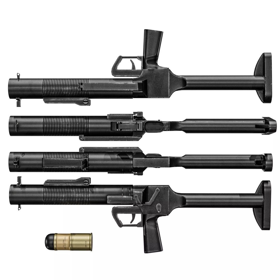 SingaPore CIS Grenade Launcher 3D Model – Low Poly PBR Game Asset, FBX - View 37