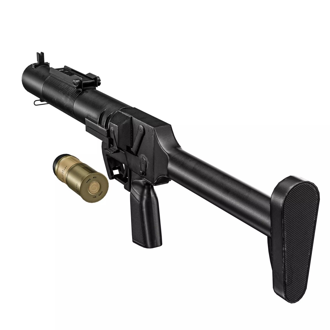 SingaPore CIS Grenade Launcher 3D Model – Low Poly PBR Game Asset, FBX - View 38