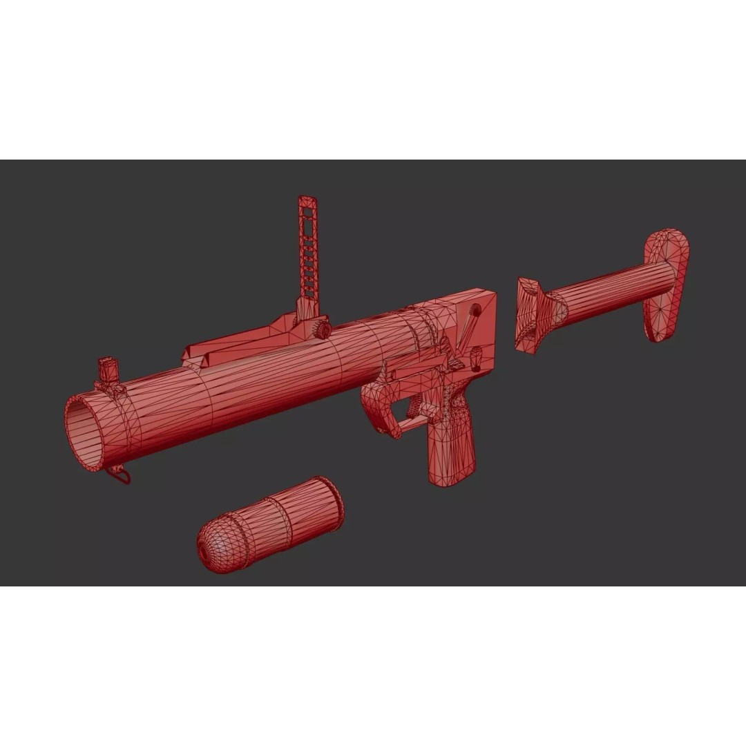 SingaPore CIS Grenade Launcher 3D Model – Low Poly PBR Game Asset, FBX - View 39