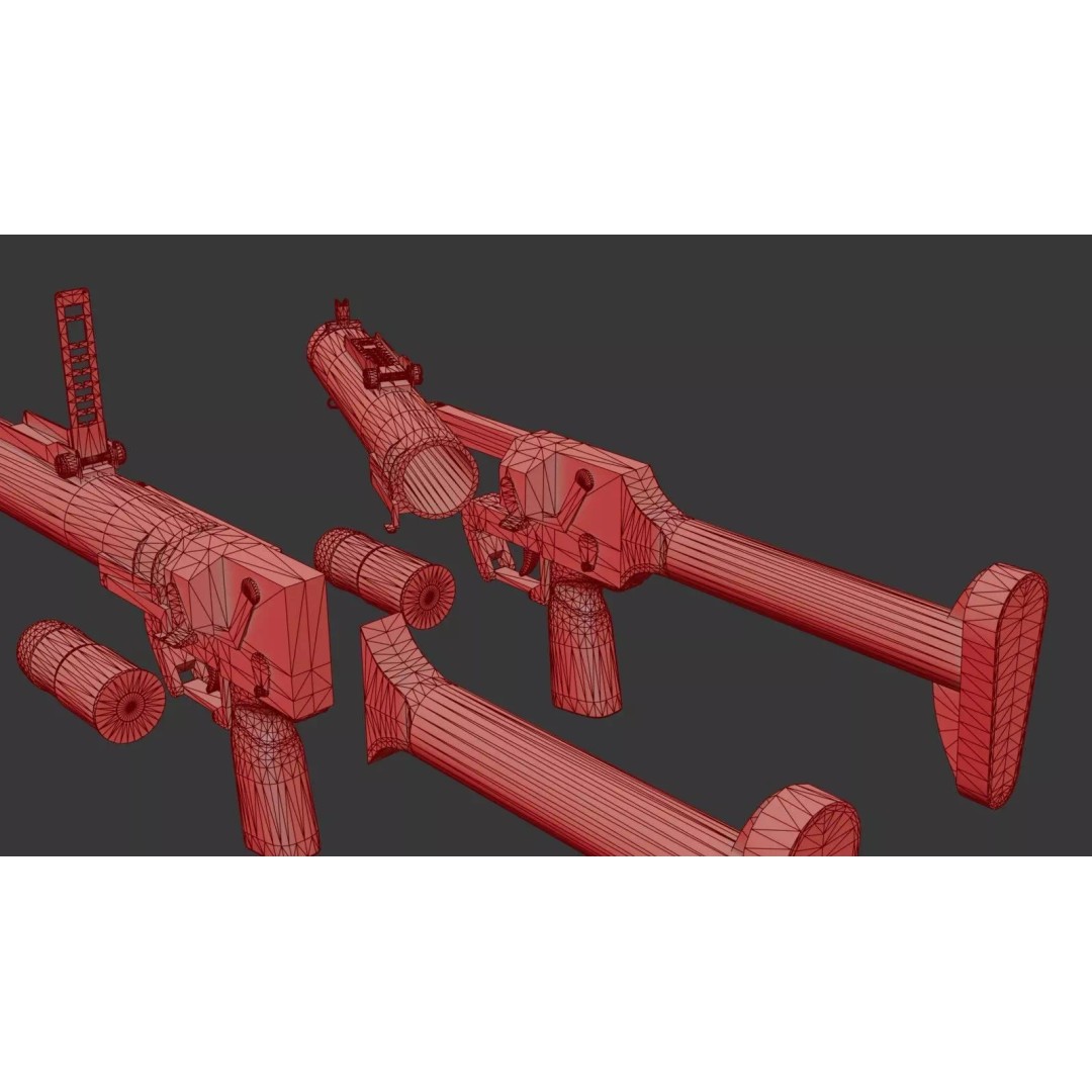 SingaPore CIS Grenade Launcher 3D Model – Low Poly PBR Game Asset, FBX - View 40