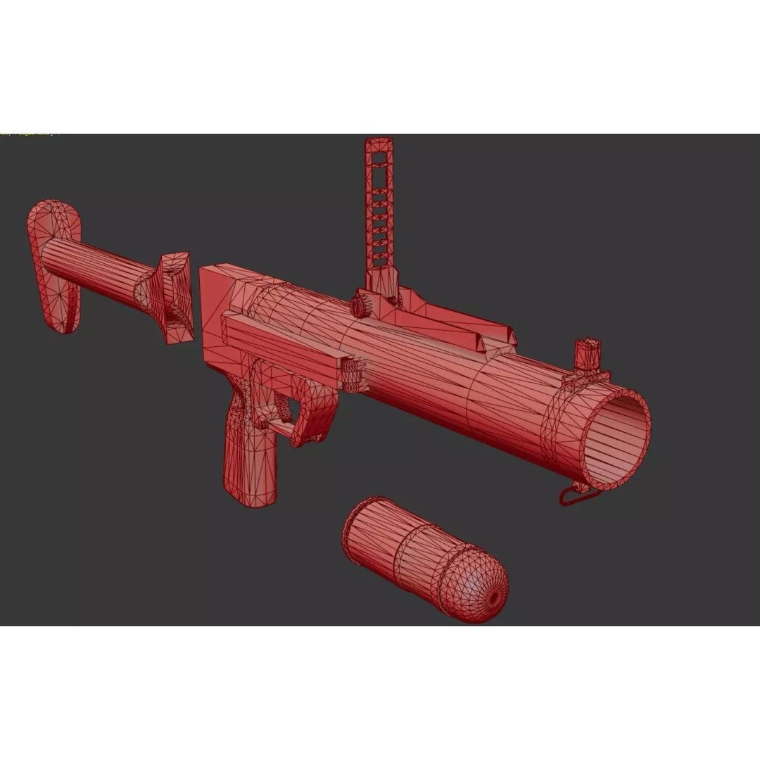 SingaPore CIS Grenade Launcher 3D Model – Low Poly PBR Game Asset, FBX - View 41