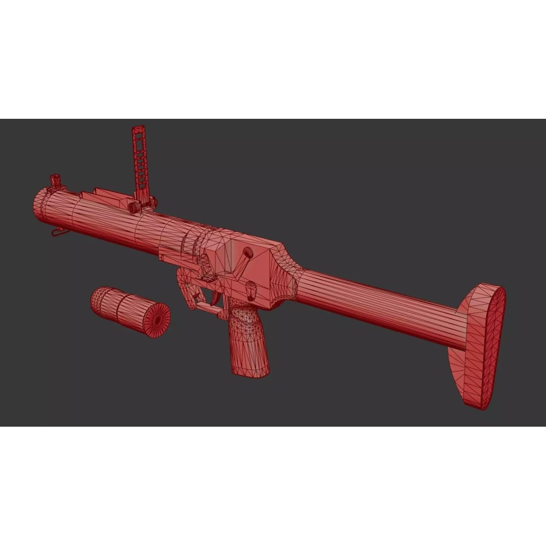 SingaPore CIS Grenade Launcher 3D Model – Low Poly PBR Game Asset, FBX - View 42