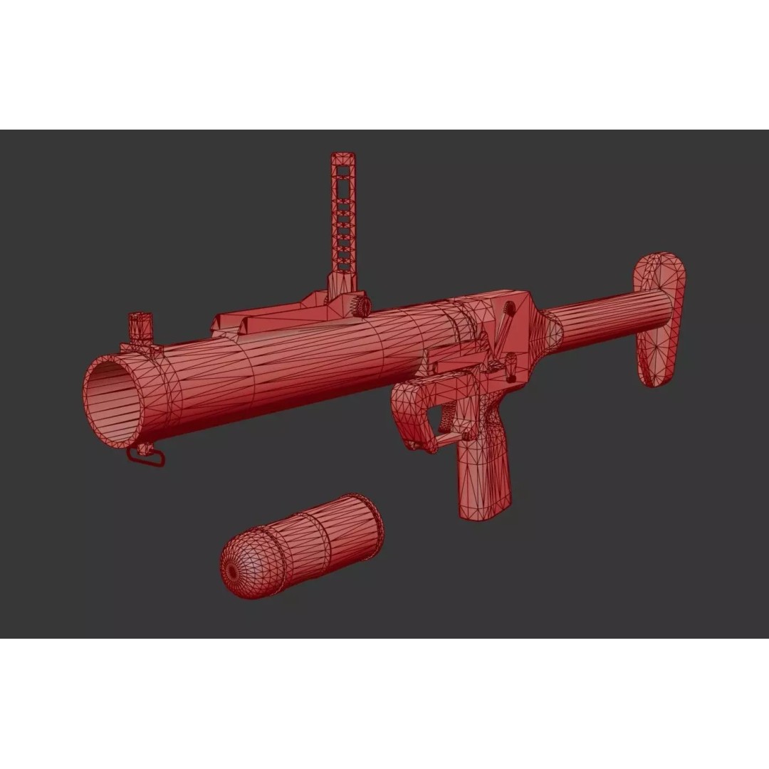 SingaPore CIS Grenade Launcher 3D Model – Low Poly PBR Game Asset, FBX - View 43