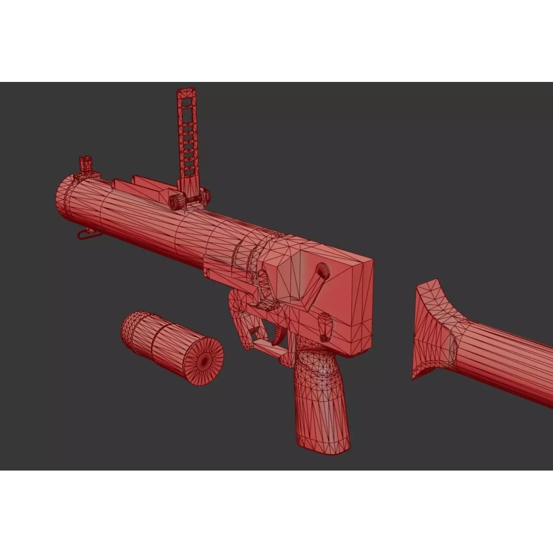 SingaPore CIS Grenade Launcher 3D Model – Low Poly PBR Game Asset, FBX - View 44