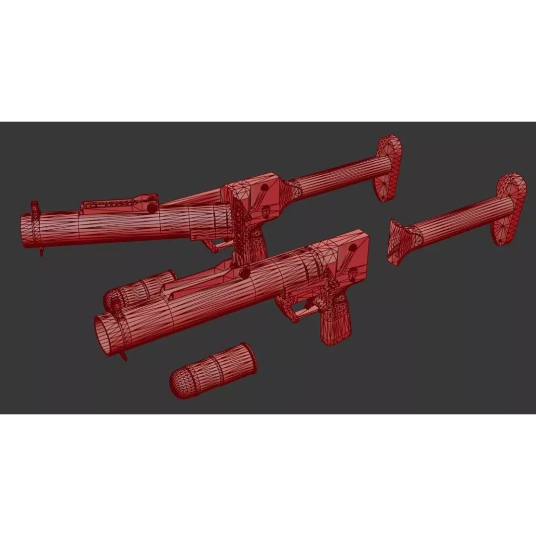 SingaPore CIS Grenade Launcher 3D Model – Low Poly PBR Game Asset, FBX - View 45