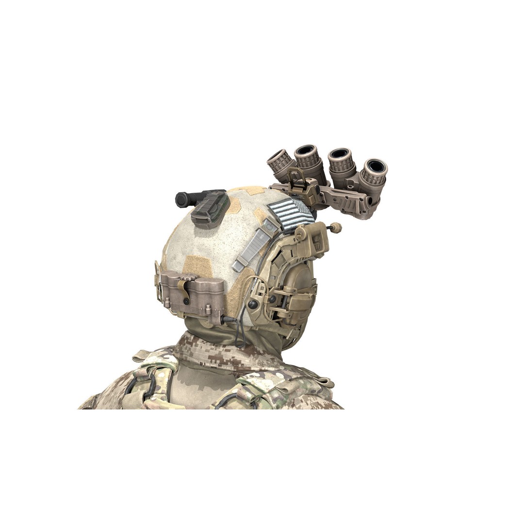 GPNVG-18 Night Vision Goggle 3D Model – Low Poly Game Asset, FBX - View 10