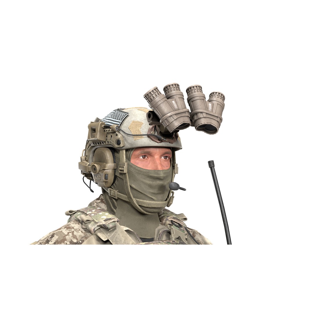 GPNVG-18 Night Vision Goggle 3D Model – Low Poly Game Asset, FBX - View 5