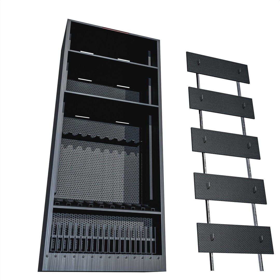 Gun Storage Rack 3D Model – Low Poly Tactical Asset, FBX, PBR - View 12