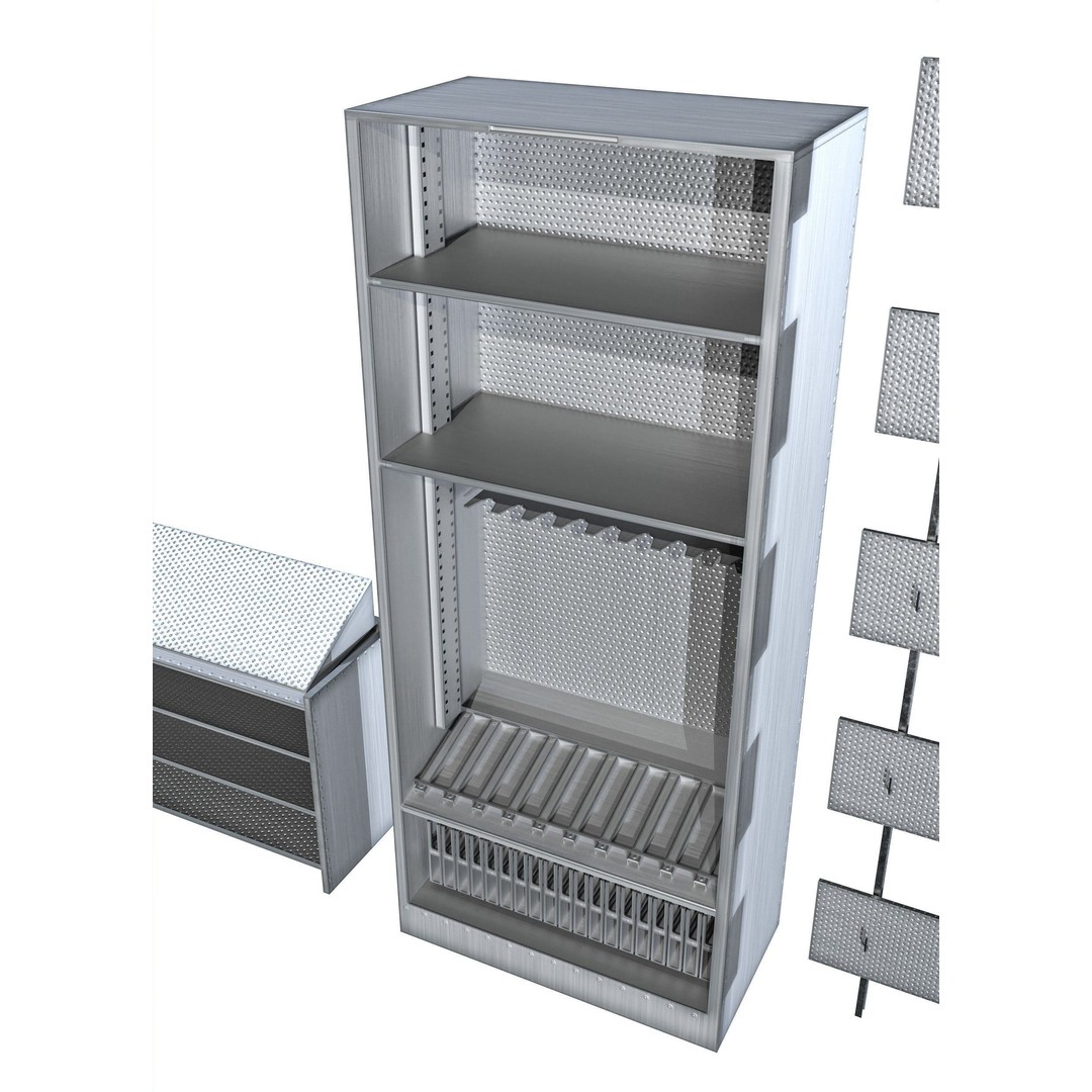 Gun Storage Rack 3D Model – Low Poly Tactical Asset, FBX, PBR - View 19