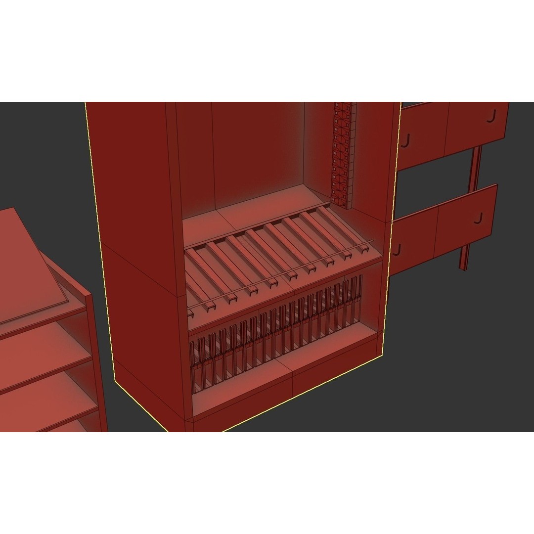 Gun Storage Rack 3D Model – Low Poly Tactical Asset, FBX, PBR - View 28