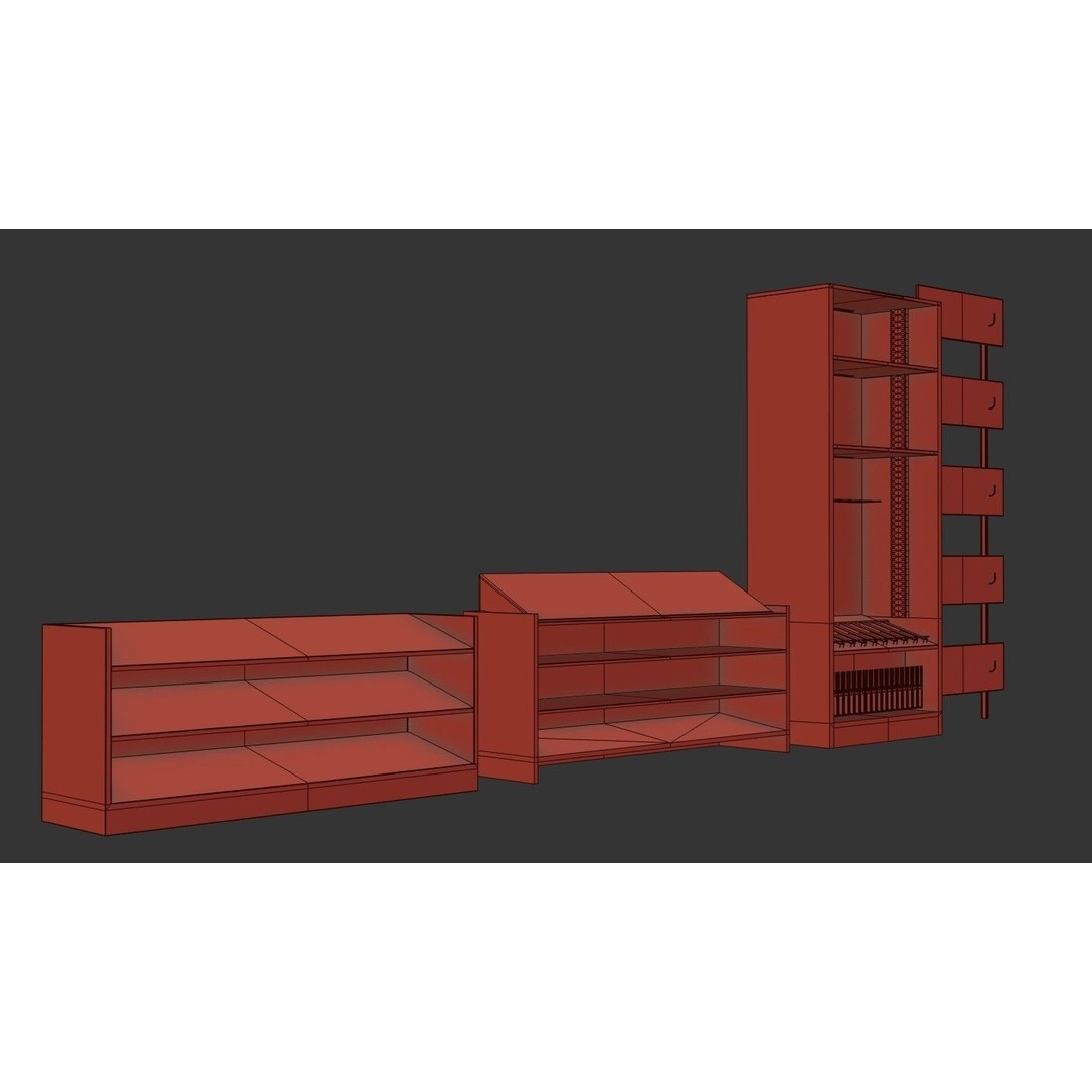 Gun Storage Rack 3D Model – Low Poly Tactical Asset, FBX, PBR - View 29