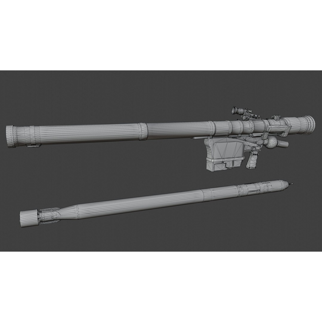 Piorun MANPADS 3D Model – Low Poly Rigged Military Asset, FBX