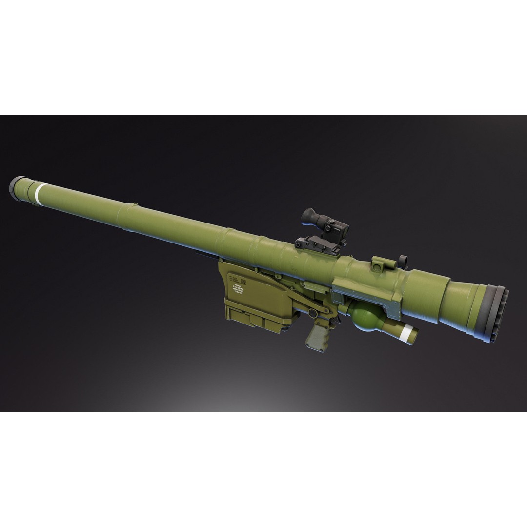 Piorun MANPADS 3D Model – Low Poly Rigged Military Asset, FBX - View 3