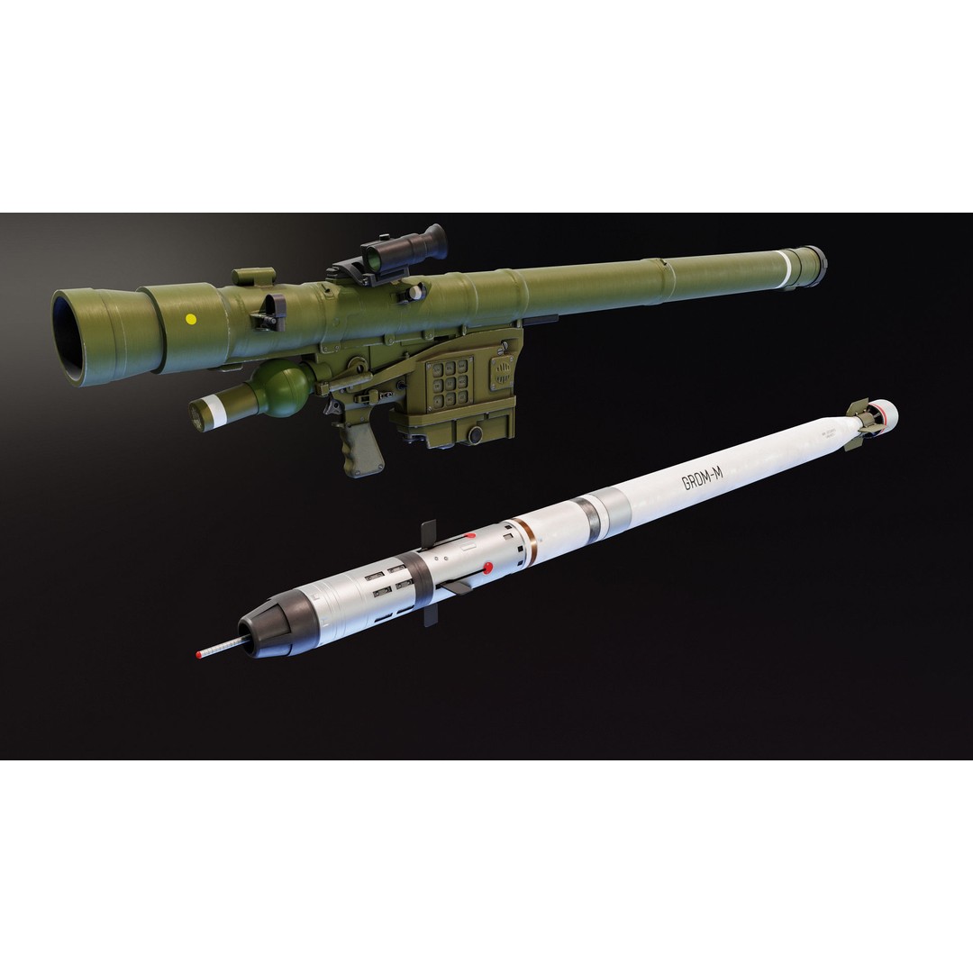 Piorun MANPADS 3D Model – Low Poly Rigged Military Asset, FBX - View 6