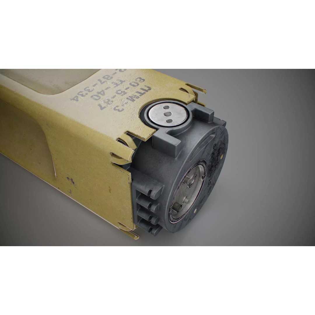PTM-3 Anti-Tank Mine 3D Model – Low Poly Game-Ready Asset, FBX - View 17