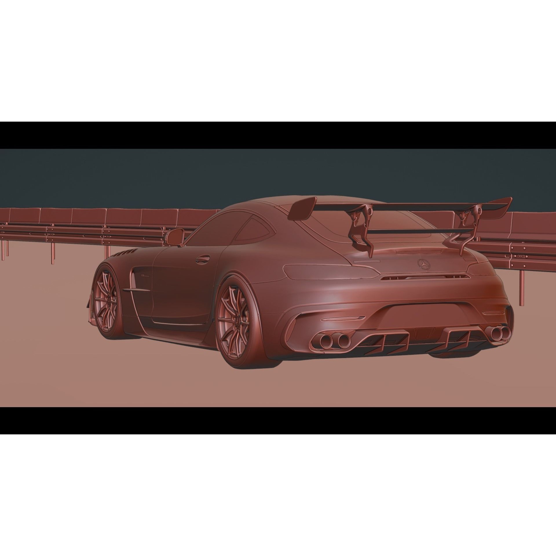 Realistic Highway - Low-Poly Game-Ready 3D Model - View 14