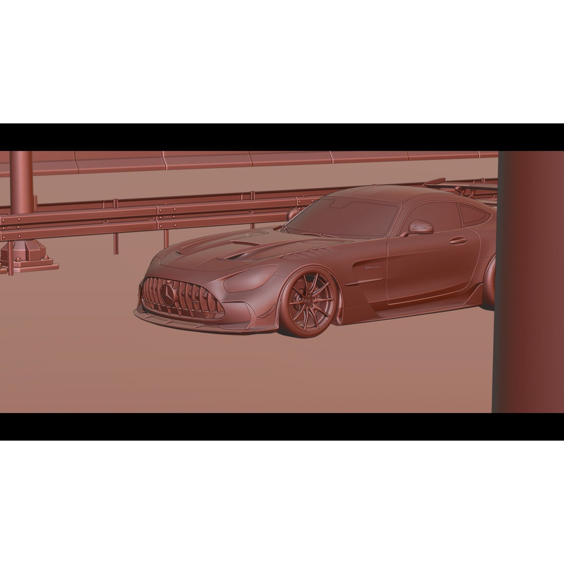 Realistic Highway - Low-Poly Game-Ready 3D Model - View 17