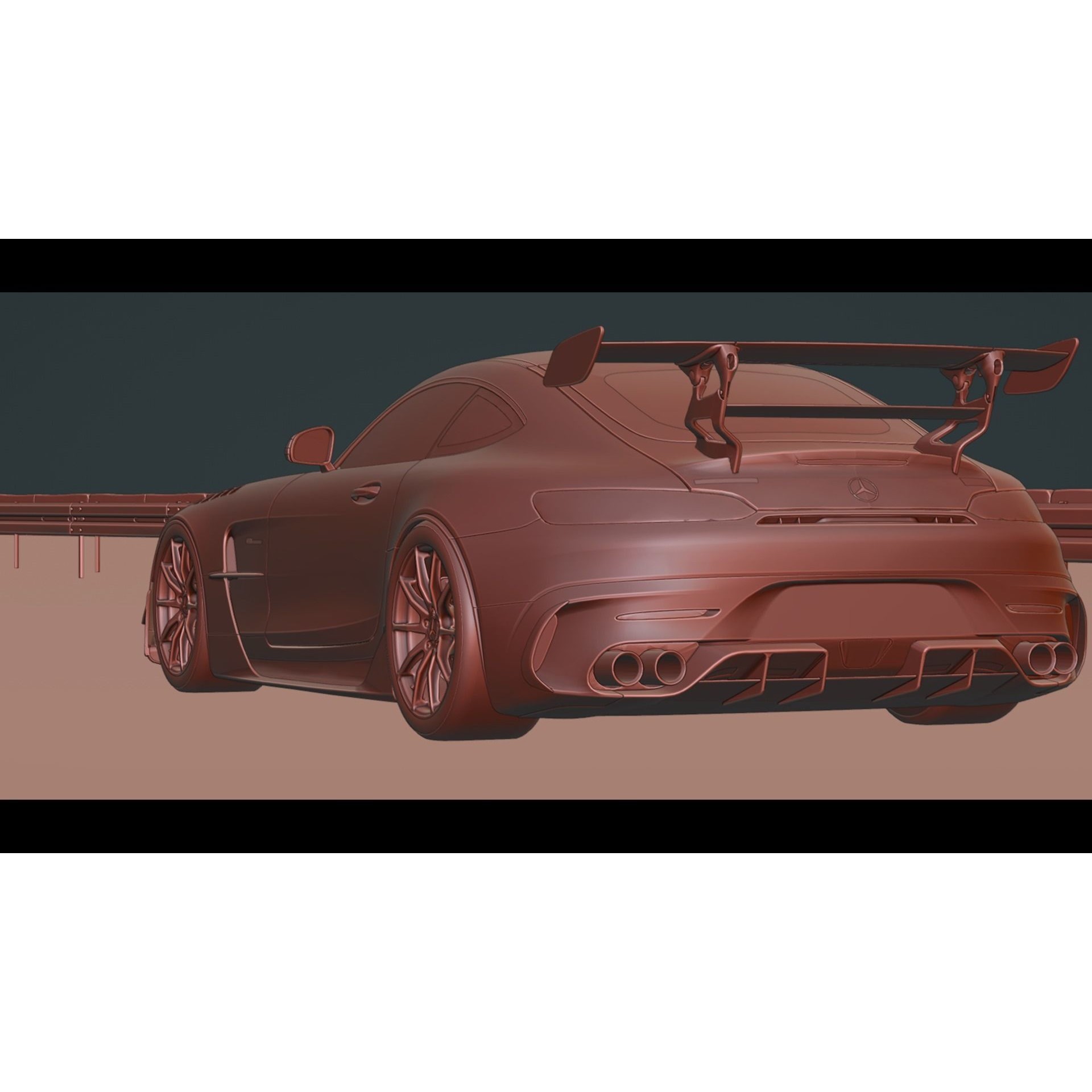 Realistic Highway - Low-Poly Game-Ready 3D Model - View 18