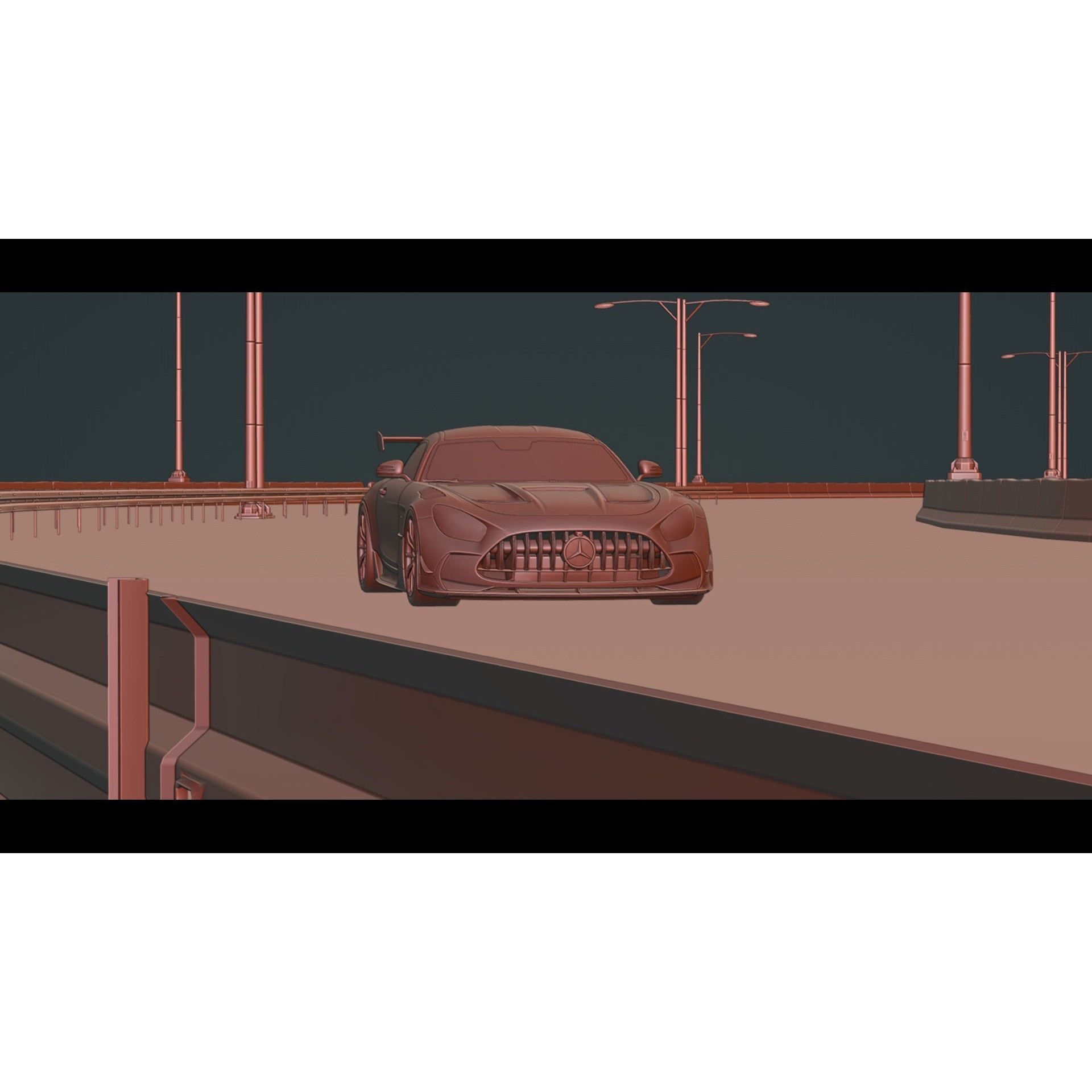 Realistic Highway - Low-Poly Game-Ready 3D Model - View 20