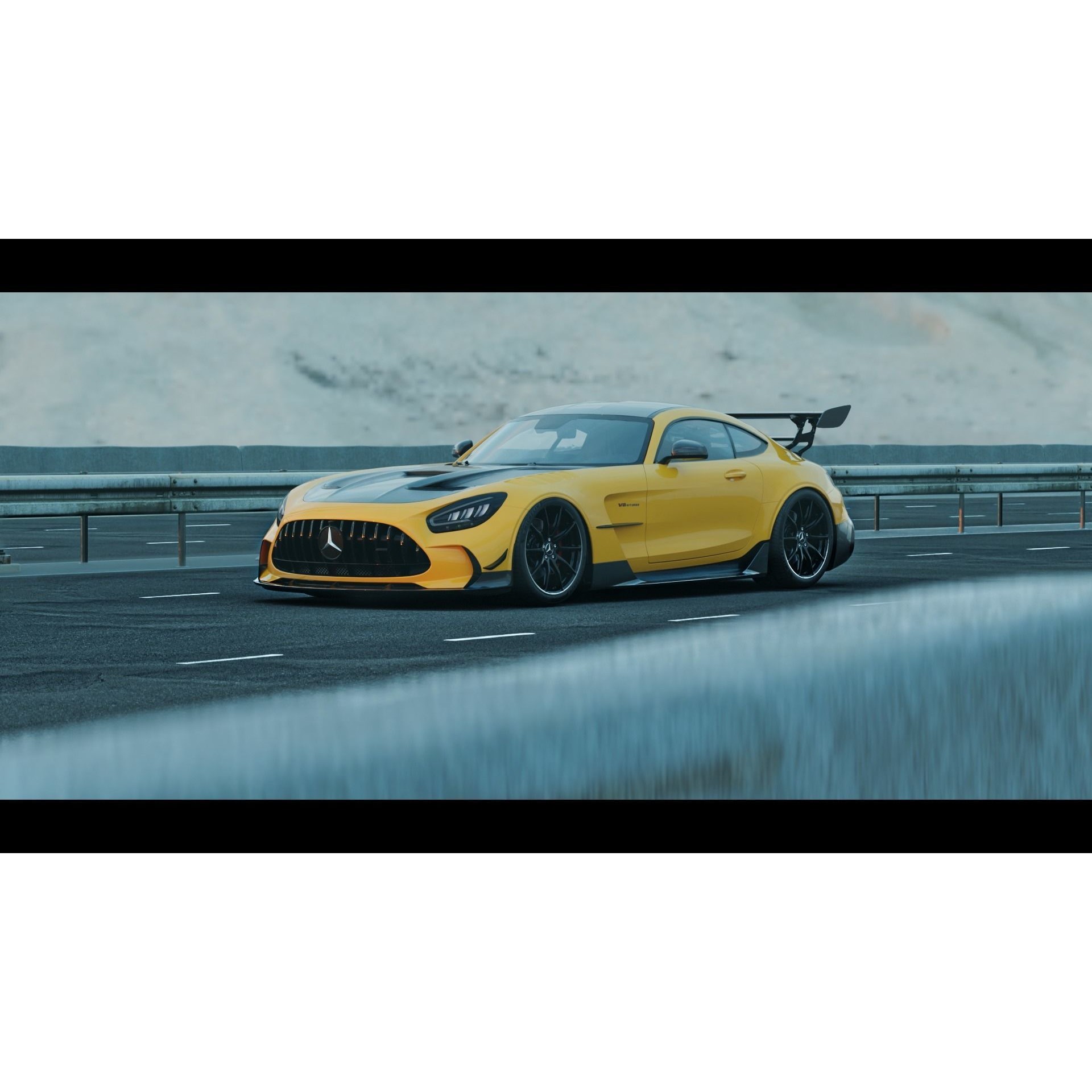 Realistic Highway - Low-Poly Game-Ready 3D Model - View 5