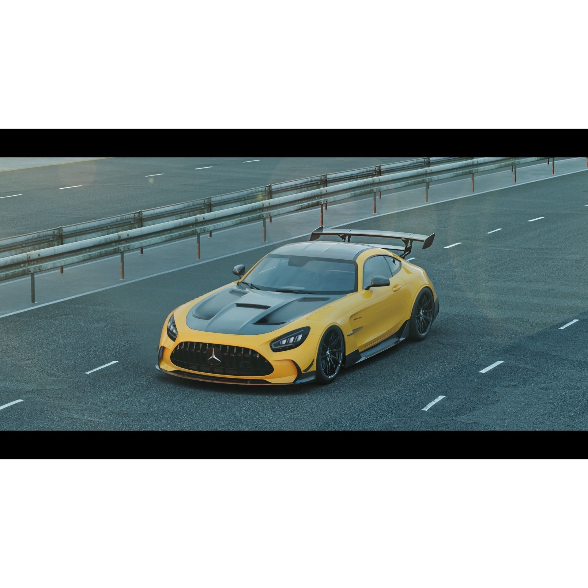Realistic Highway - Low-Poly Game-Ready 3D Model - View 9