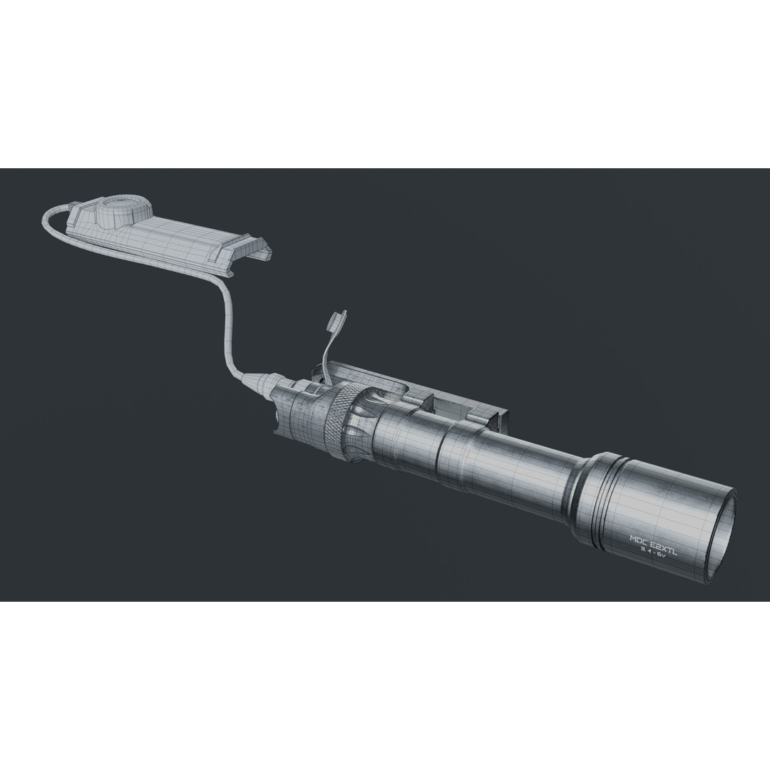 Arisaka Tactical Light Set 3D Model – PBR Game-Ready Asset, FBX, OBJ