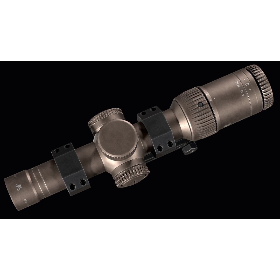 Rifle Scope Vortex Razor HD Gen II 3D Model – Low Poly Game Ready PBR - View 12