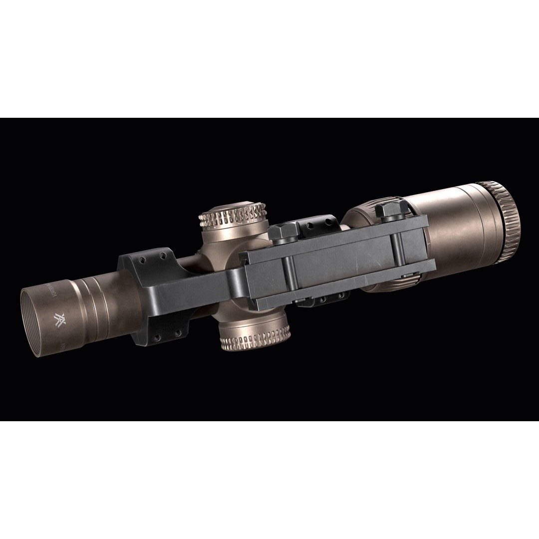 Rifle Scope Vortex Razor HD Gen II 3D Model – Low Poly Game Ready PBR - View 13