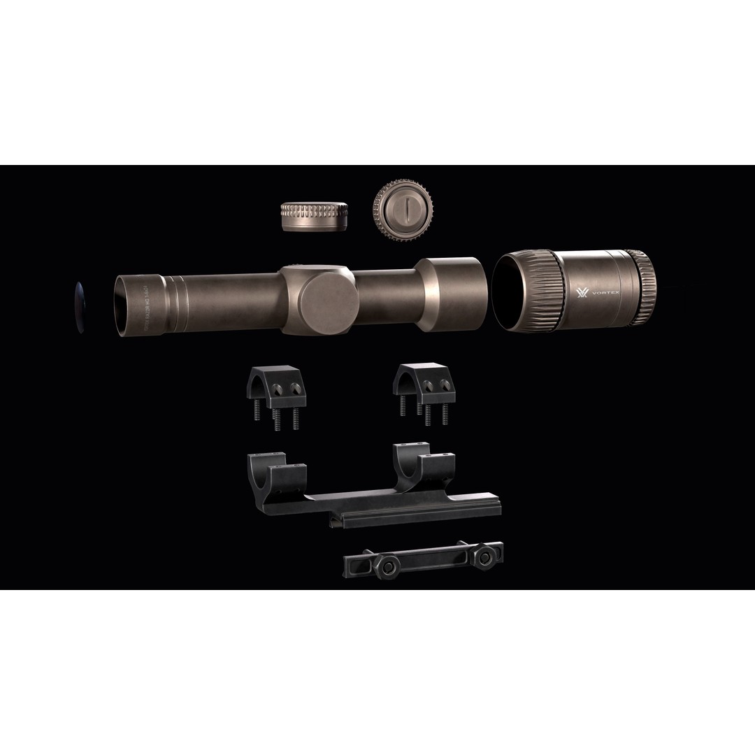 Rifle Scope Vortex Razor HD Gen II 3D Model – Low Poly Game Ready PBR - View 19