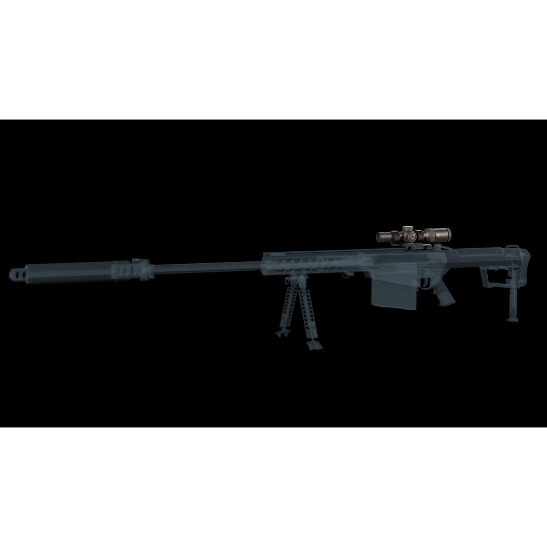 Rifle Scope Vortex Razor HD Gen II 3D Model – Low Poly Game Ready PBR - View 4