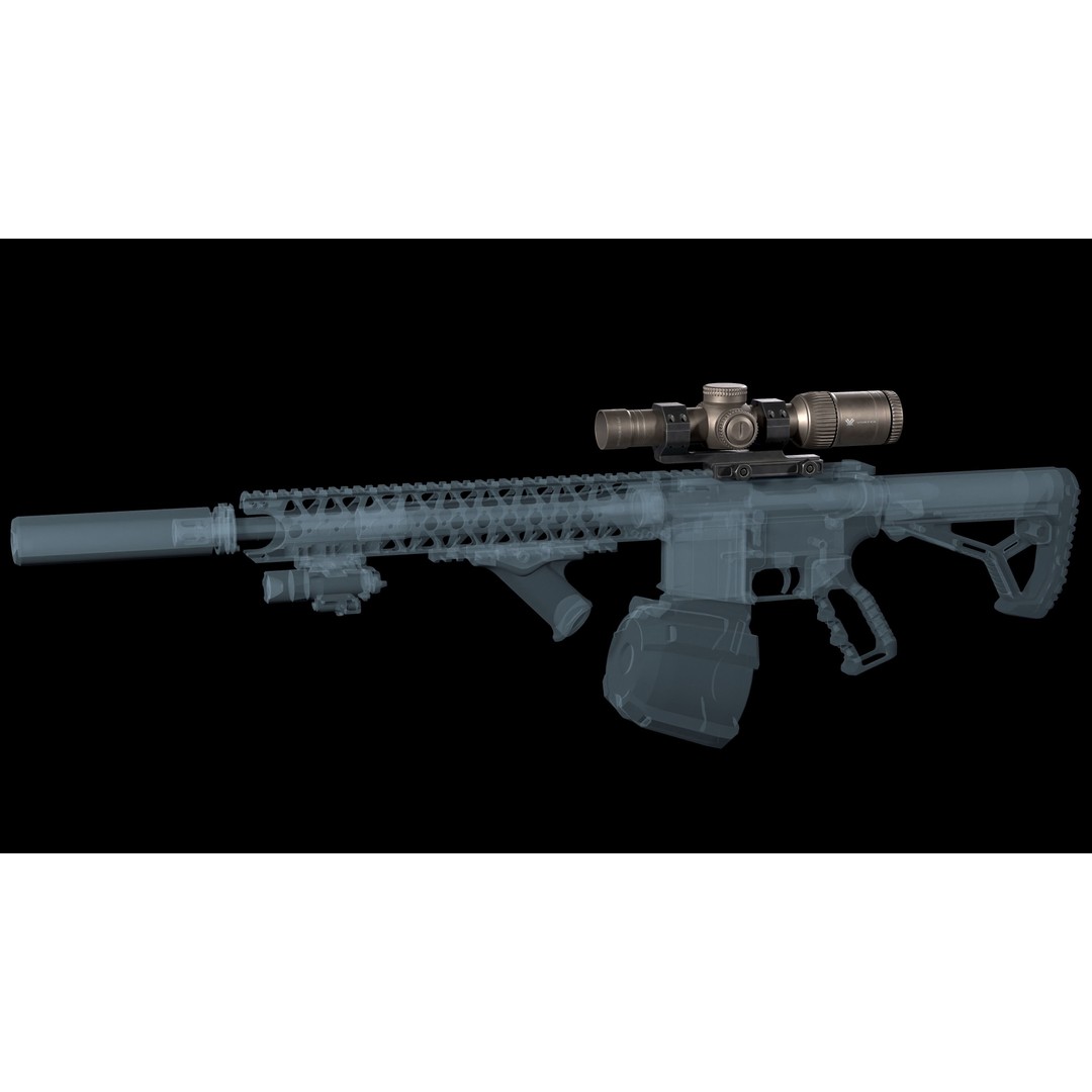 Rifle Scope Vortex Razor HD Gen II 3D Model – Low Poly Game Ready PBR - View 7