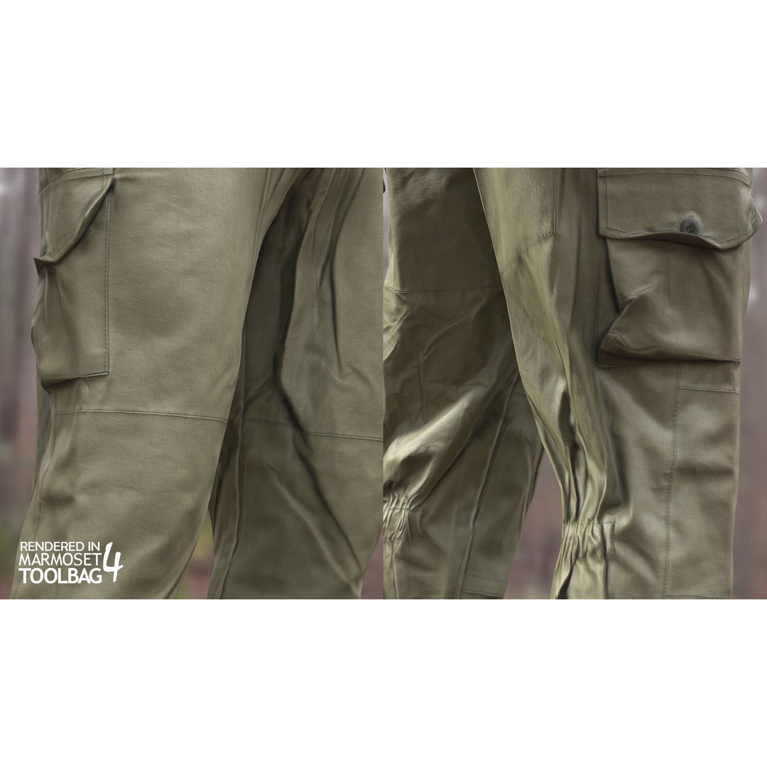 Male Hunting Outfit 3D Model – Low Poly Rigged Character for Games