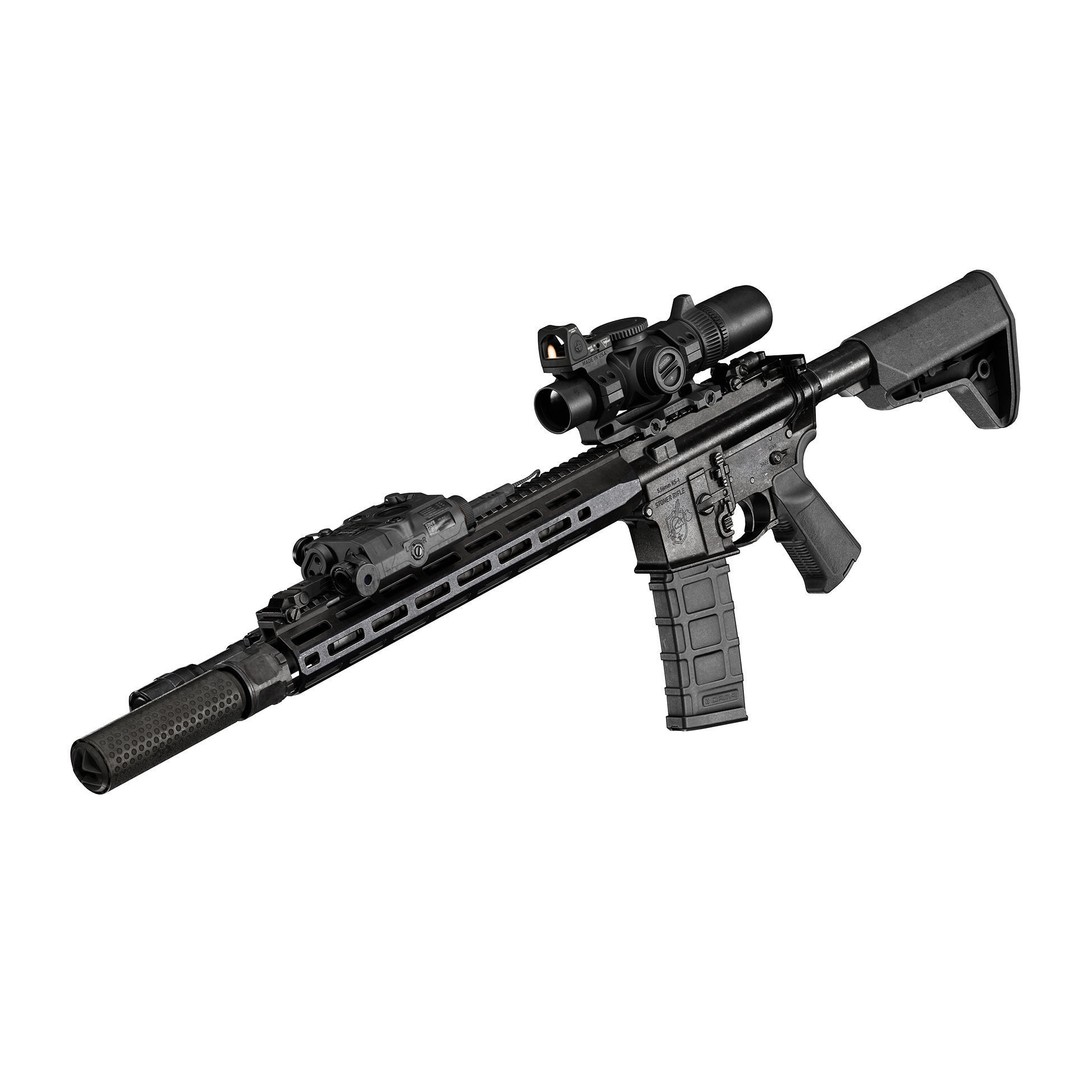Trijicon RMR Type 2 Red Dot Sight 3D Model – Low Poly Game Asset, FBX, OBJ - View 10