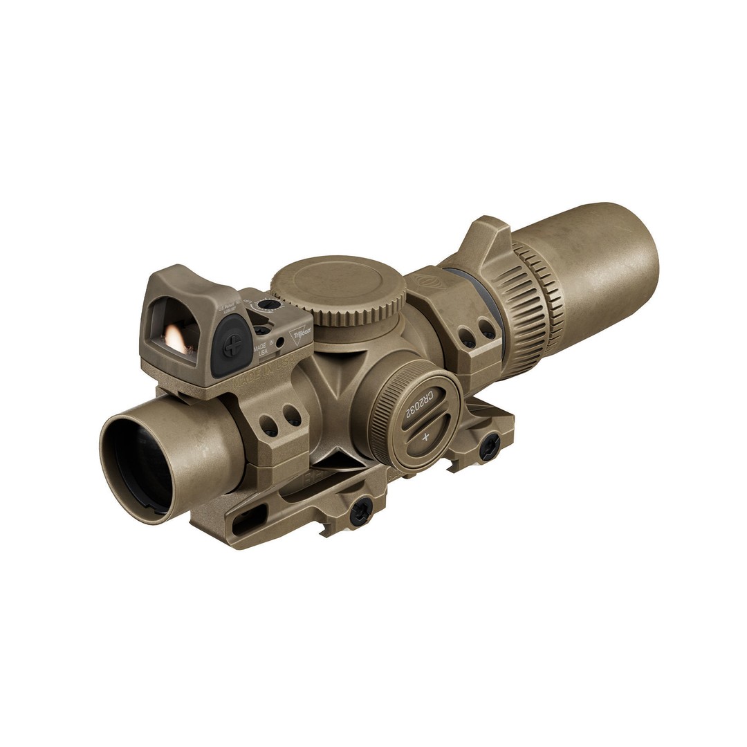 Trijicon RMR Type 2 Red Dot Sight 3D Model – Low Poly Game Asset, FBX, OBJ - View 11