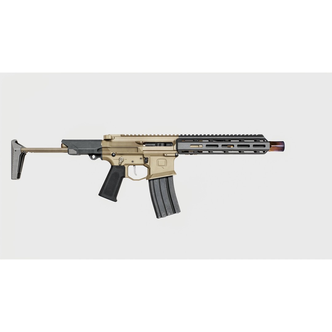 Q Honey Badger Rifle 3D Model – Low Poly Game-Ready Asset, FBX - View 15