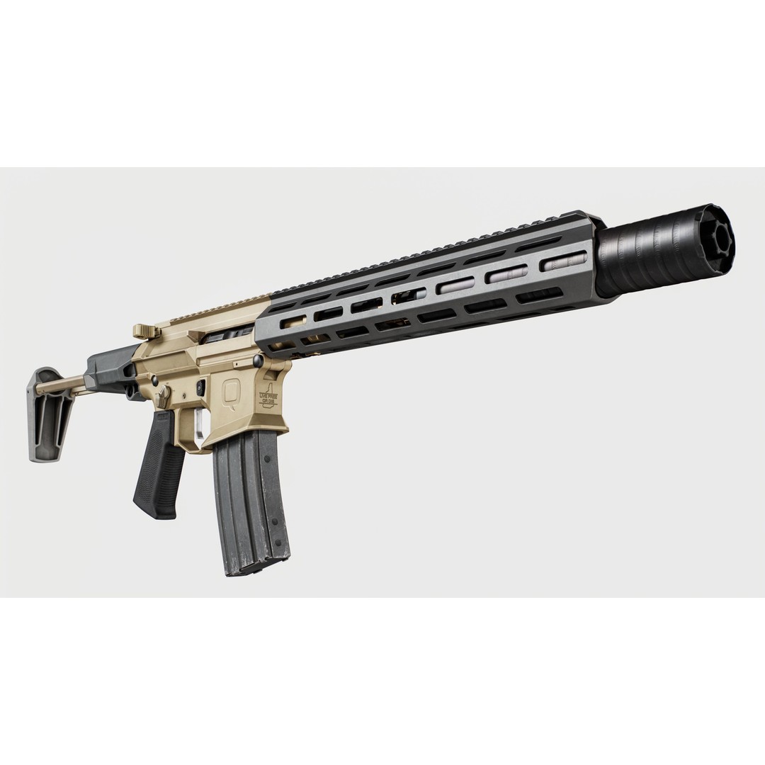 Q Honey Badger Rifle 3D Model – Low Poly Game-Ready Asset, FBX - View 18