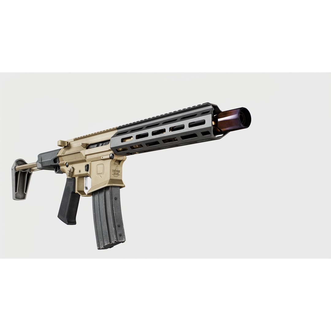 Q Honey Badger Rifle 3D Model – Low Poly Game-Ready Asset, FBX - View 19