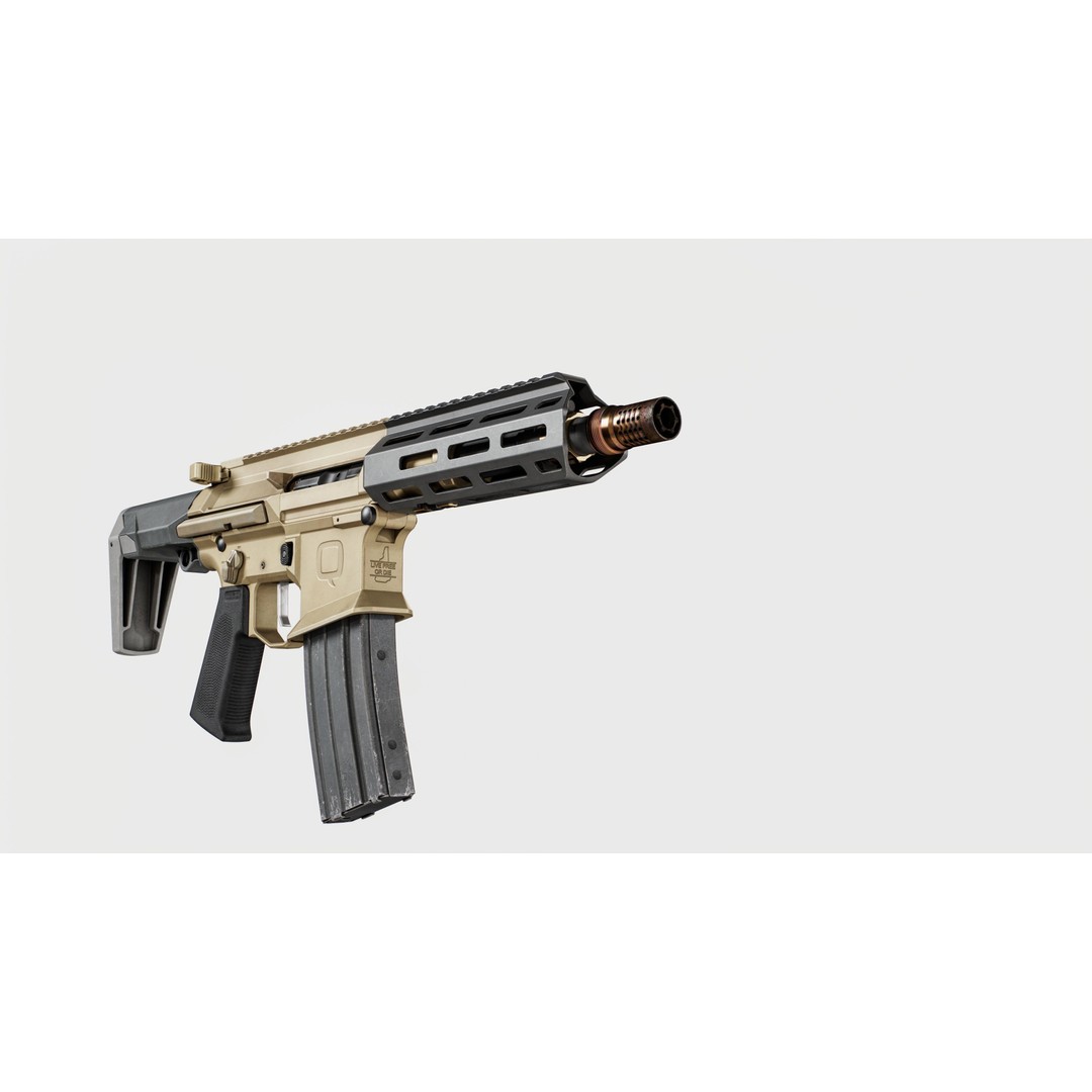 Q Honey Badger Rifle 3D Model – Low Poly Game-Ready Asset, FBX - View 21