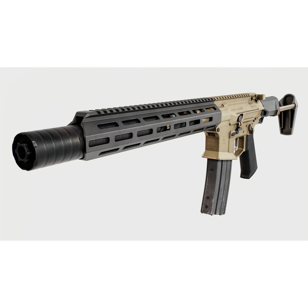 Q Honey Badger Rifle 3D Model – Low Poly Game-Ready Asset, FBX - View 22