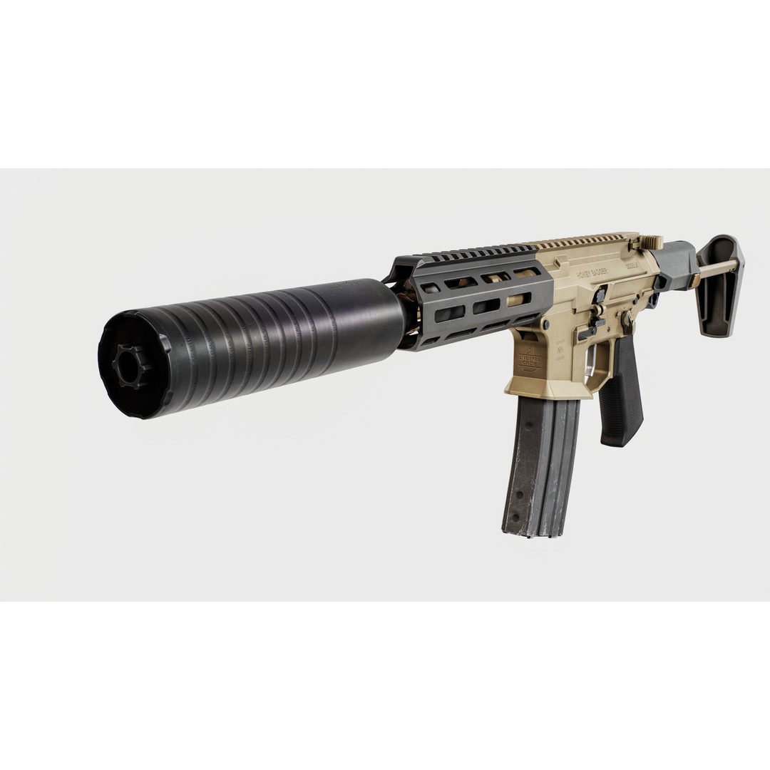 Q Honey Badger Rifle 3D Model – Low Poly Game-Ready Asset, FBX - View 24