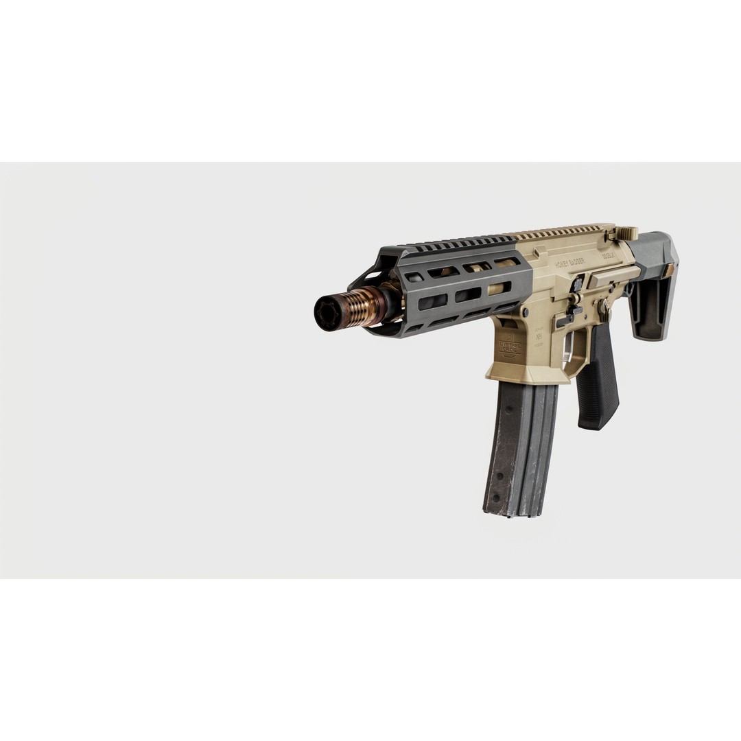 Q Honey Badger Rifle 3D Model – Low Poly Game-Ready Asset, FBX - View 25